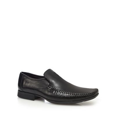 Clarks Black leather 'Ferro Step' slip-on shoes